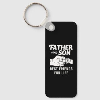 Father Son Friends Fist Bump Shirt Father Day Key Ring