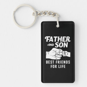 Father Son Friends Fist Bump Shirt Father Day Key Ring