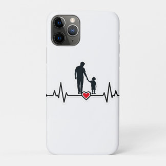 Father & Son Heartbeat Silhouette Award Plaque iPhone 11 Pro Case