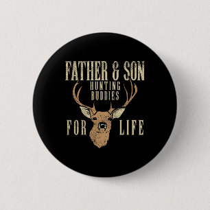 Father Son Hunting Buddies Matching Hunter Dad Men 6 Cm Round Badge