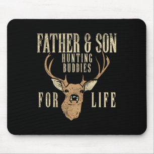 Father Son Hunting Buddies Matching Hunter Dad Men Mouse Mat