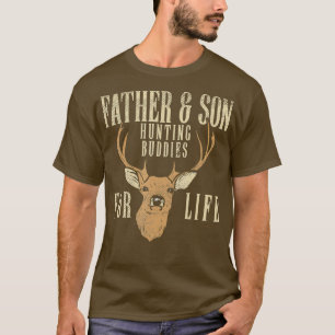 Father Son Hunting Buddies Matching Hunter Dad T-Shirt