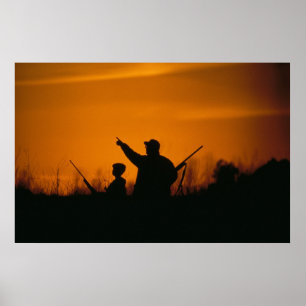 Father & Son Hunting Poster