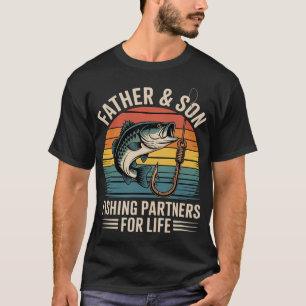 Father Son Matching Fishing Bass Fish Dad T-Shirt