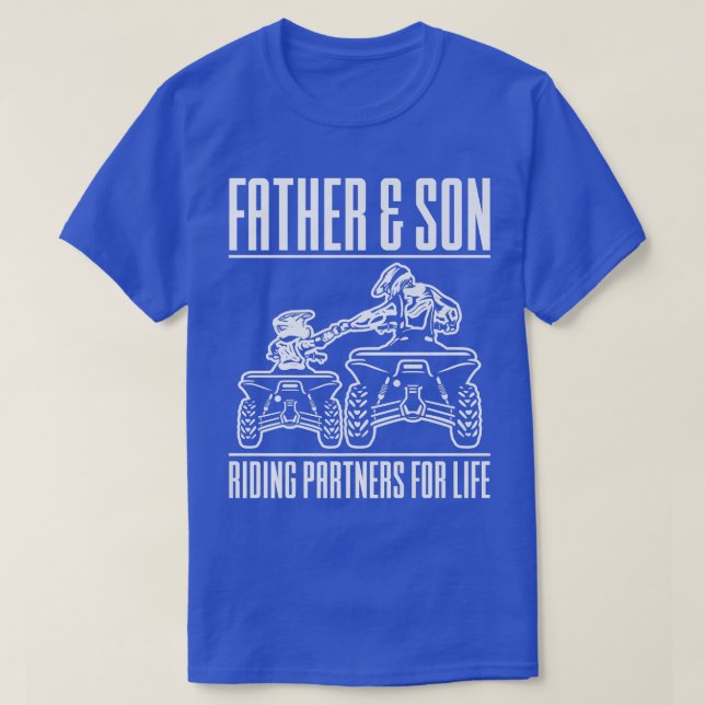 Father & Son Riding Partners For Life Father Dad D T-Shirt (Design Front)