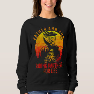 Father & Son Riding Partners For Life Racing Motor Sweatshirt