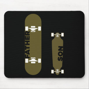 Father Son Skater Skateboard Skate Skating Board F Mouse Mat