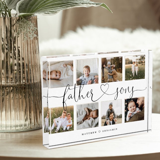 Father Sons Heart Script | Photo Grid Collage Block (Creator Uploaded)