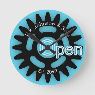 Father & Sons Mechanics Open Est. Wall Clock