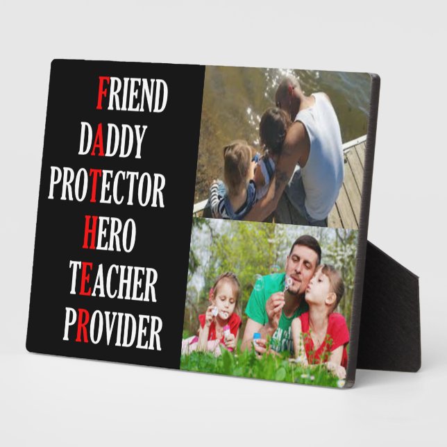 Father Tabletop Plaque with Easel (Side)