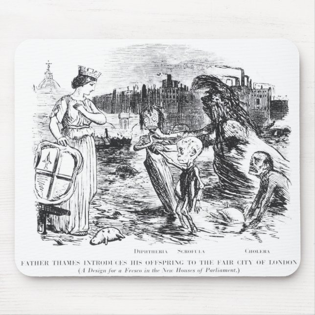 Father Thames Introduces his Offspring Mouse Mat (Front)