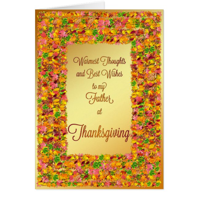 Father, Thanksgiving, fall leaves (Front)
