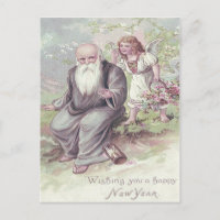Father Time Cherub Angel Basket Hourglass