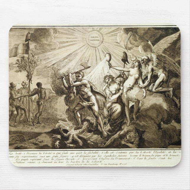 Father Time discovers Truth trampling Mouse Mat (Front)