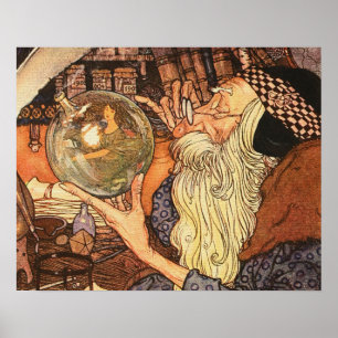Father Time Vintage New Year Poster