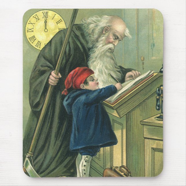 Father Time Wishing You a Happy New Year Mouse Mat (Front)