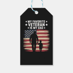 Father Veterans Day Dad Proud Gift Tags