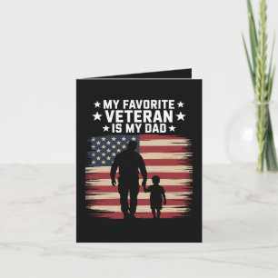 Father Veterans Day Dad Proud Holiday Card