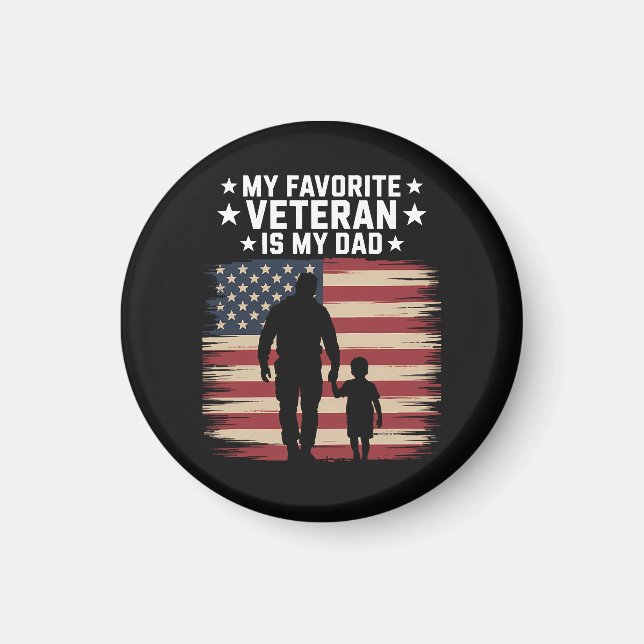 Father Veterans Day Dad Proud Magnet (Front)