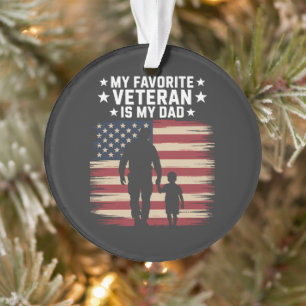 Father Veterans Day Dad Proud Ornament