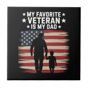 Father Veterans Day Dad Proud Tile