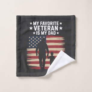 Father Veterans Day Dad Proud Wash Cloth