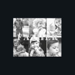 Father We Love You Six Photo Canvas Print<br><div class="desc">FatherWe Love You Six Photo Canvas.  Daddy can be changed to any endearment.  Customise names and photos.  Can remove Typography.</div>