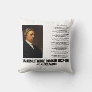 Father William Charles L. Dodgson Lewis Carroll Cushion