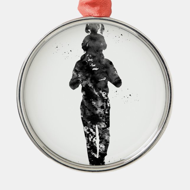 Father with daughter metal tree decoration (Front)