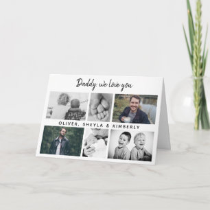 Father with Kids and Family Dad 6 Photo Card