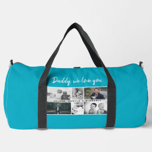 Father with Kids and Family Dad 6 Photo Duffle Bag