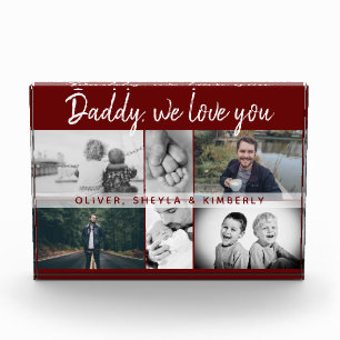 Father with Kids and Family Dad Collage Photo Block