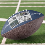 Father with Kids and Family Dad Photo Collage American Football<br><div class="desc">Father with Kids and Family Dad Photo Collage Football Ball. Collage of 6 photos, father`s name with sweet message in a trendy script and names of children that overlay the photos. Add your 6 favourite family photos. Sweet keepsake and a gift for birthday, Father`s Day or Christmas for a dad,...</div>