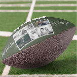 Father with Kids and Family Dad Photo Collage American Football<br><div class="desc">Father with Kids and Family Dad Photo Collage Football Ball. Collage of 6 photos, father`s name with sweet message in a trendy script and names of children that overlay the photos. Add your 6 favourite family photos. Sweet keepsake and a gift for birthday, Father`s Day or Christmas for a dad,...</div>