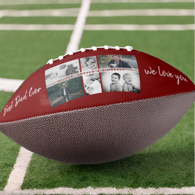 Father with Kids and Family Dad Photo Collage American Football (Creator Uploaded)
