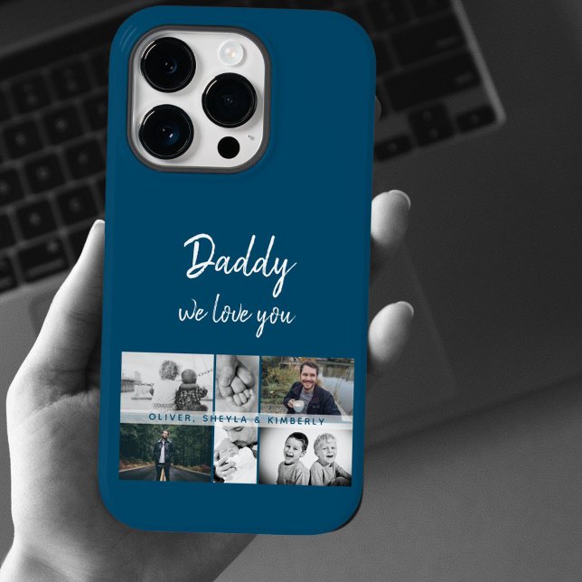 Father with Kids and Family Dad Photo Collage Case-Mate iPhone Case (Creator Uploaded)