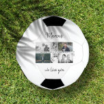 Father with Kids and Family Dad Photo Collage Football<br><div class="desc">Father with Kids and Family Dad Photo Collage Soccer Ball. Collage of 6 photos, father`s name with sweet message in a trendy script and names of children that overlay the photos. Add your 6 favourite family photos. Sweet keepsake and a gift for birthday, Father`s Day or Christmas for a dad,...</div>