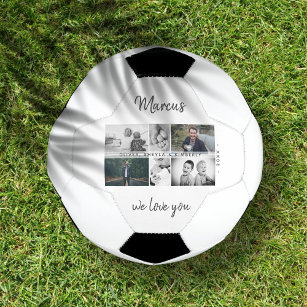 Father with Kids and Family Dad Photo Collage Football