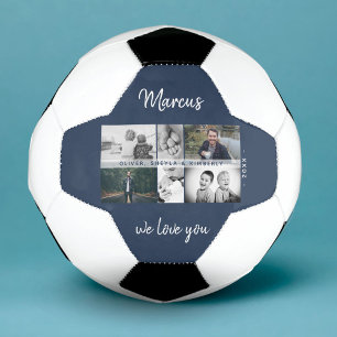 Father with Kids and Family Dad Photo Collage Football