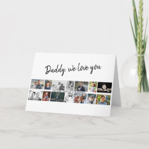 Father with Kids Family Dad 14 Photo Collage  Card