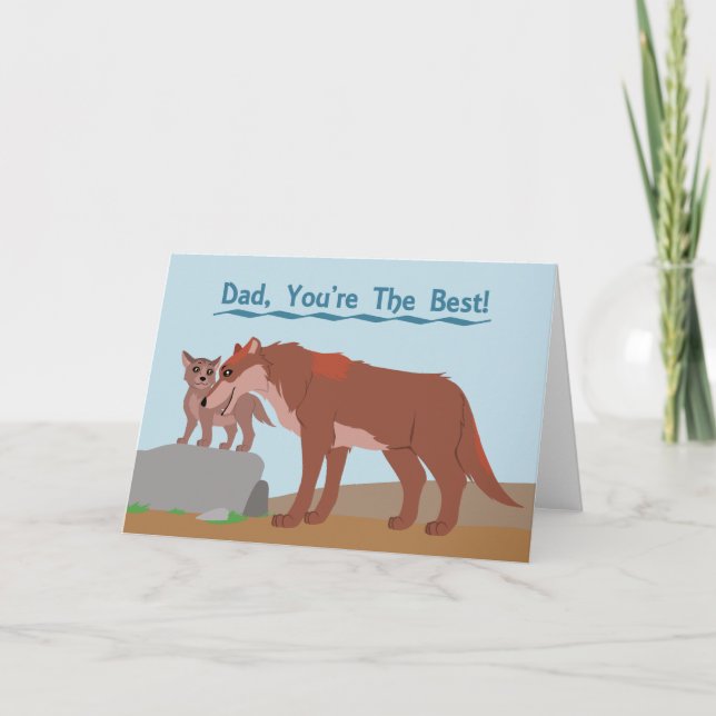 Father Wolf and Pup Card (Front)