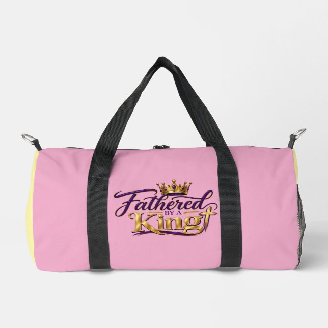 Fathered by a King  Duffle Bag (Front)