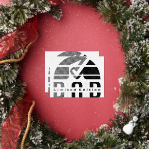 Fatherhood as an Antique Visual Emotion: Best Dad Foil Holiday Postcard