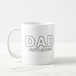 Fatherhood Journey Est. 2025 Perfect Design for Da Coffee Mug