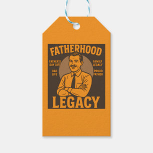 Fatherhood Legacy Vintage Father's Day  Gift Tags