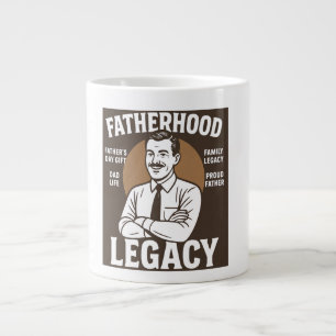 Fatherhood Legacy Vintage Father's Day Large Coffee Mug