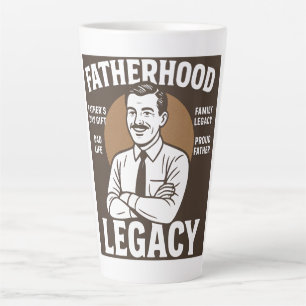 Fatherhood Legacy Vintage Father's Day Latte Mug
