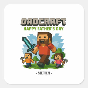 Fatherhood Mode Activated – Happy Father’s Day Square Sticker