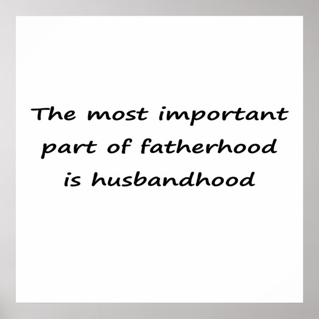 fatherhood saying poster (Front)