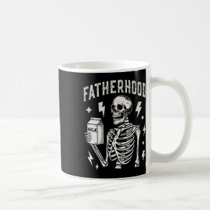 Fatherhood Skeleton Just A Dad With The Milk Funny Coffee Mug